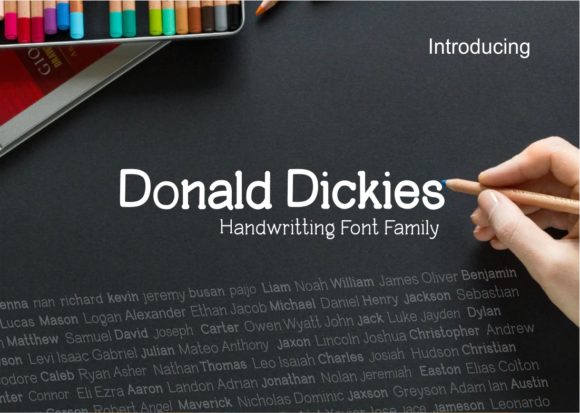 Donald Dickies: A Handwritten Font for Small Business