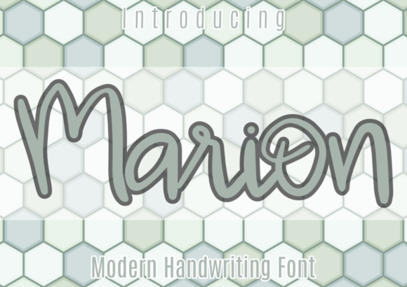 Marion: A Handwritten Font for Editorial Design