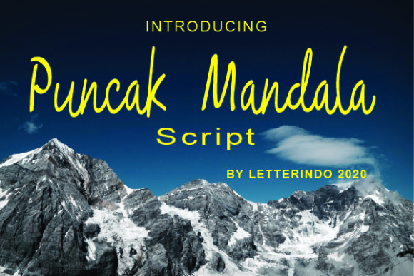 Puncak Mandala: A Sweet Handwritten Font for Editorial Design
