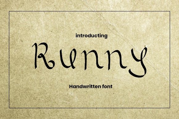 Runny: A Handwritten Font for Editorial Design